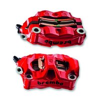 Brembo radial geschmiedete Monoblock Stylema 100mm Bremssattel paar mit Bremsbelägen , rot